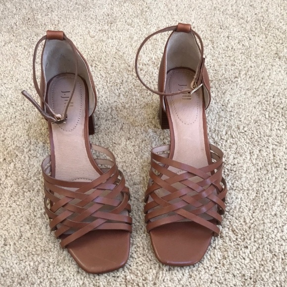 J. Jill Cherie stack heel huaraches cognac 9.5M - Picture 4 of 7